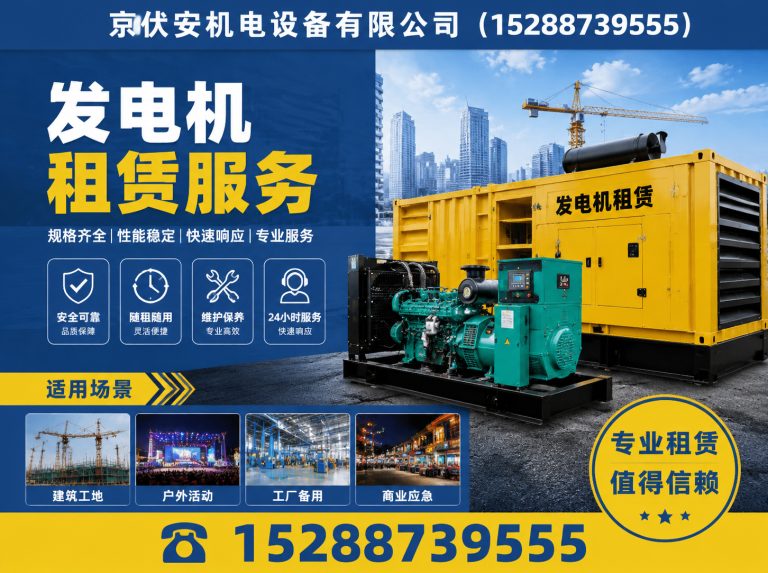 怒江静音发电车租赁展示图