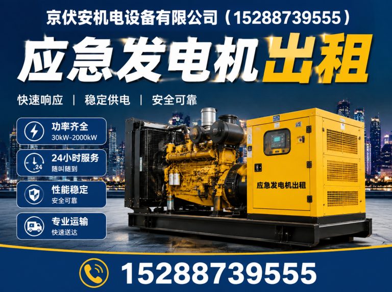 怒江发电机出租展示图